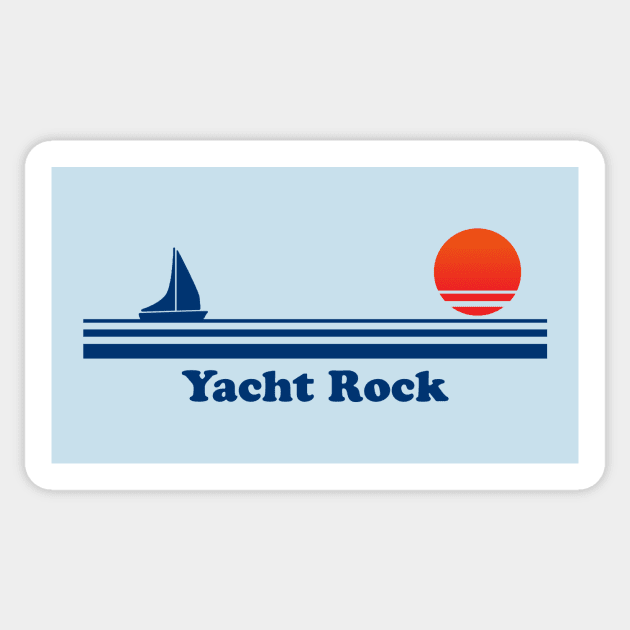 Yacht Rock Sunset Sticker by GloopTrekker